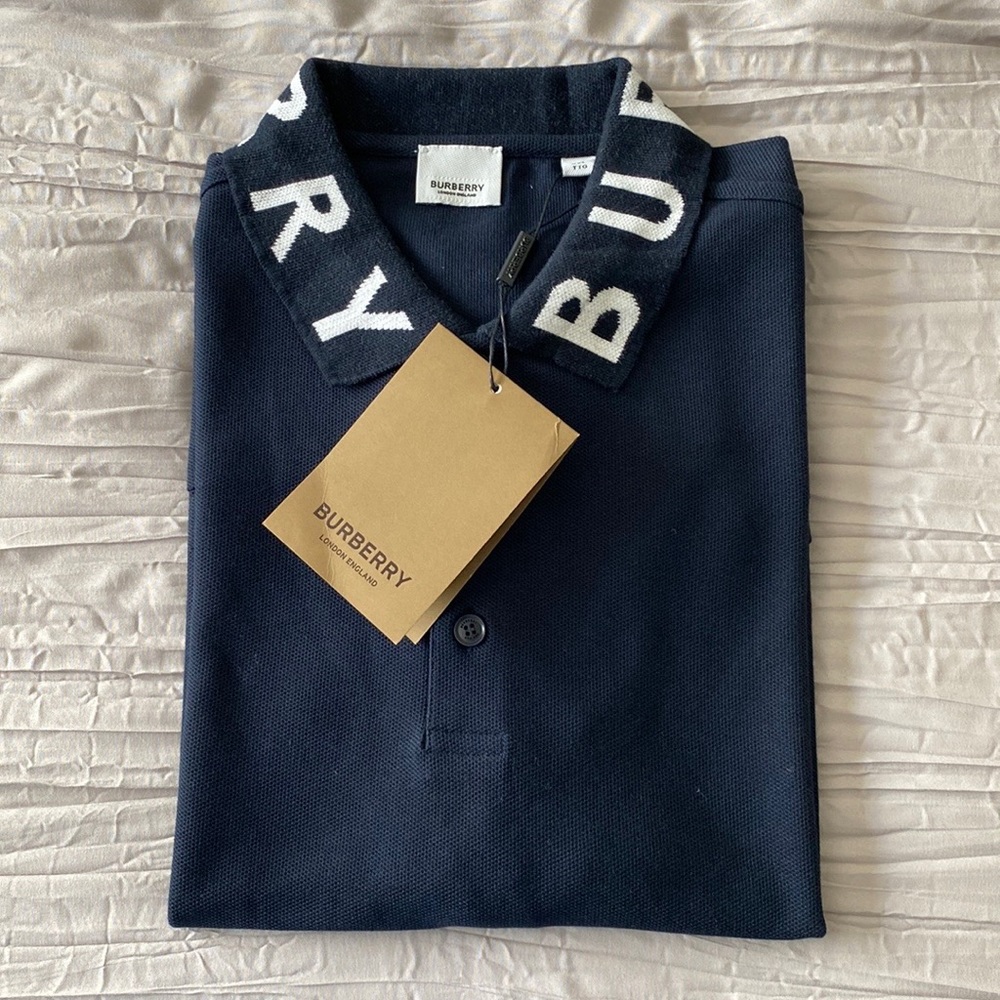 COPY - Burberry ‘Ryland’ Logo Instarsia Cotton Piqué Polo